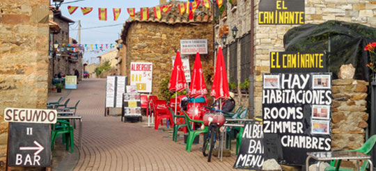 hikers on Camino De Santiago